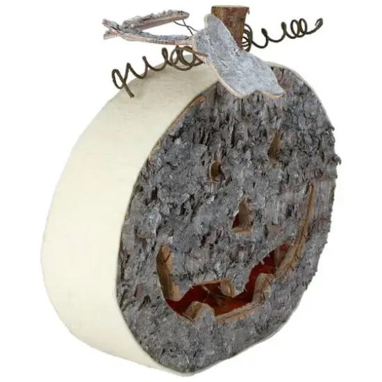 12" Gray LED Battery Operated Jack-O-Lantern Halloween Table Top Decoration {3}