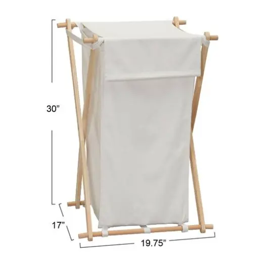 Household Essentials X-Frame Laundry Hamper White {4}
