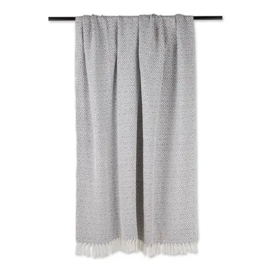 DII&reg; Double Diamond Throw Gray {4}