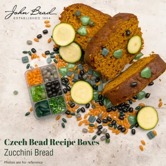 John Bead Czech Glass Recipe Box Beading Kit Zucchini Bread {4}