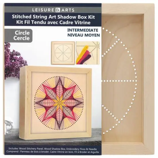 Leisure Arts&reg; Circle Stitched String Art Shadow Box Kit {1}