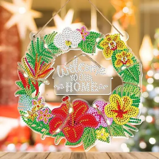 Sparkly Selections Welcome Home Wreath Diamond Painting {3}