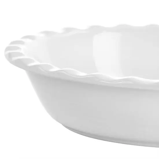 Martha Stewart 10" White Ceramic Pie Dish {5}