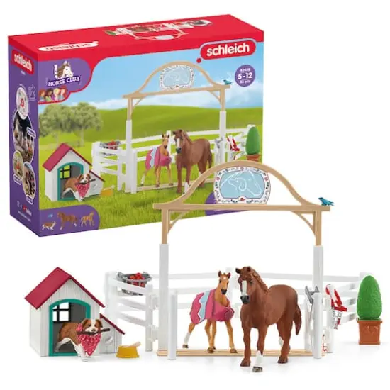 Schleich Horse Club Hannah's Guest Horses with Ruby the Dog Playset {3}