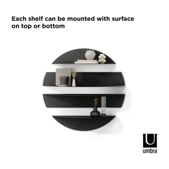 Umbra Black Solis 4 Piece Wall Shelves {6}