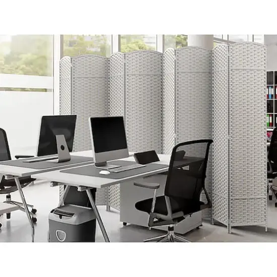 Sorbus Folding Divider Panel White {5}