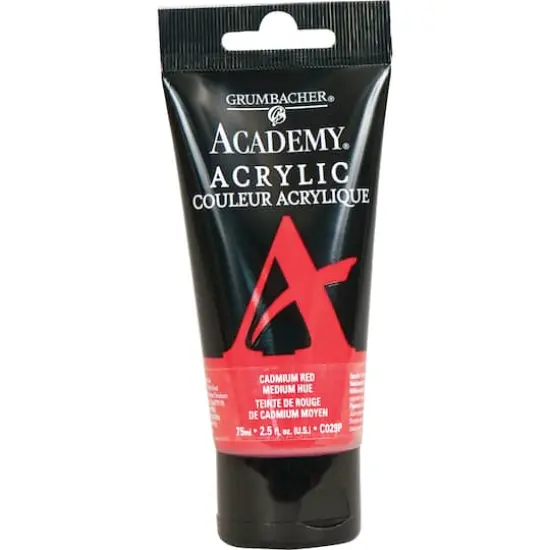 Grumbacher&reg; Academy&reg; Acrylic, 2.5oz. CO29P Cadmium Red Medium {1}
