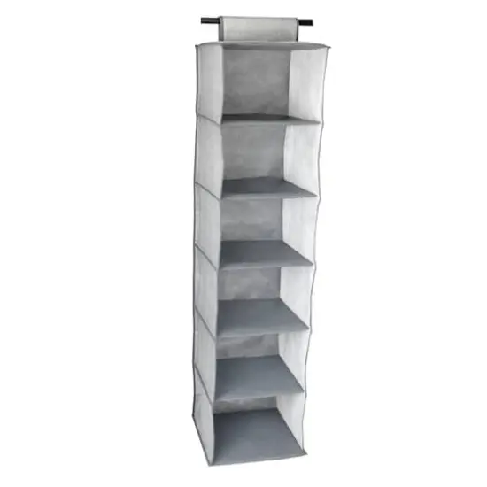 Simplify Gray 6 Shelf Closet Organizer {3}
