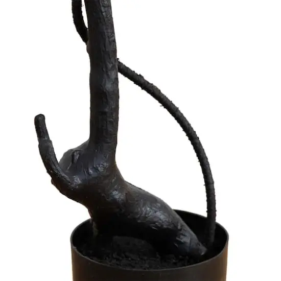 4ft. Halloween Black Maple Artificial Potted Tree {5}