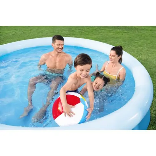 Bestway Fast Set 10ft. Wide Round Inflatable Pool Set {8}
