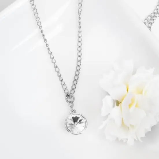 Clear Austrian Crystal Rivoli Cut Charm in Silver Setting by Bead Landing&trade; {6}