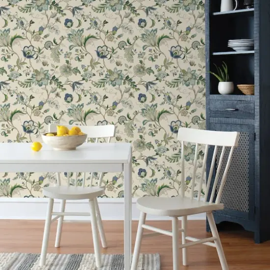 Surface Style Brissac Peel & Stick Wallpaper Blue Bonnet {3}