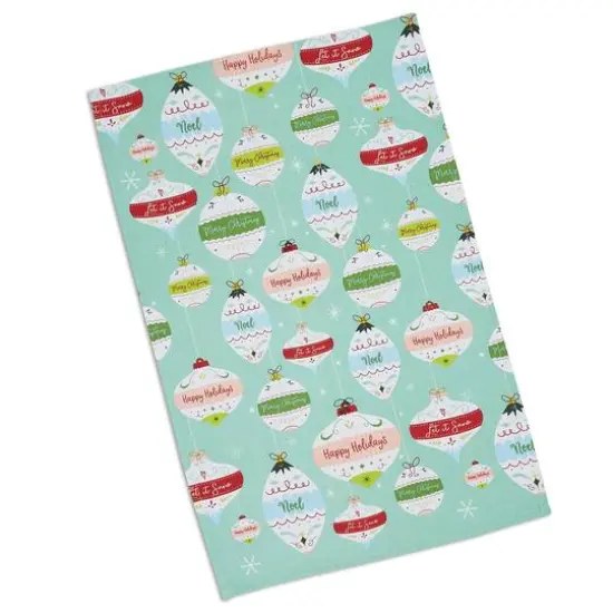 DII&reg; Holiday Ornaments Dishtowel Set {4}