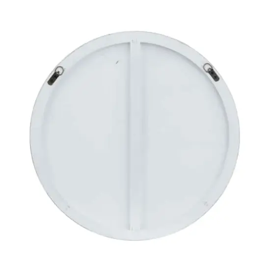 White Contemporary Wall Mirror, 24" x 1" x 24" {5}