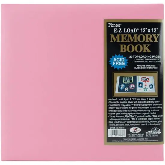 Pioneer&reg; Leatherette Post Bound Album, 12" x 12" Light Pink {2}