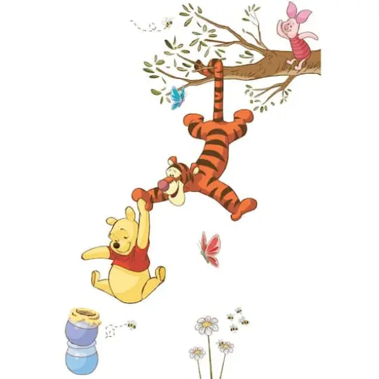 RoomMates Winnie The Pooh Swinging For Honey Decals {1}