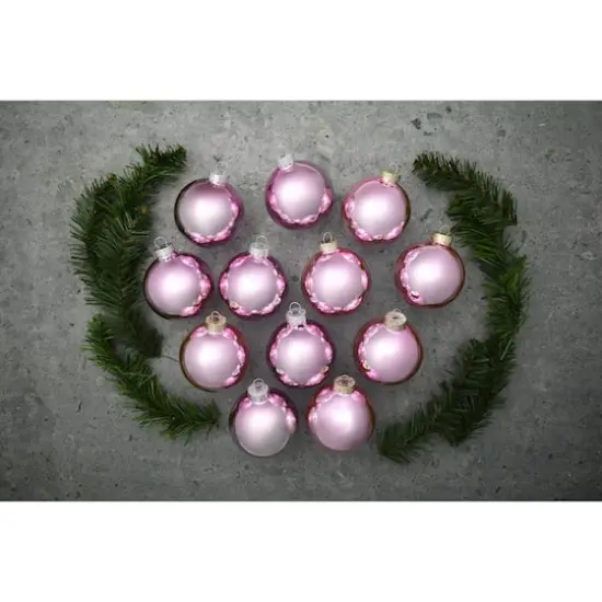 Whitehurst 12ct. 2.75" Shiny Glass Ball Ornaments Baby Pink Shiny {4}