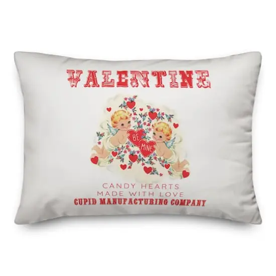 Cupid Candy Hearts 14" x 20" Throw Pillow {1}