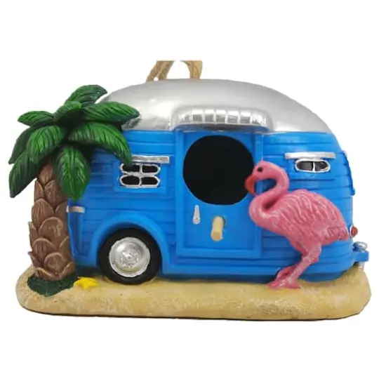Santa's Workshop 8" Vacation RV Bird House {1}