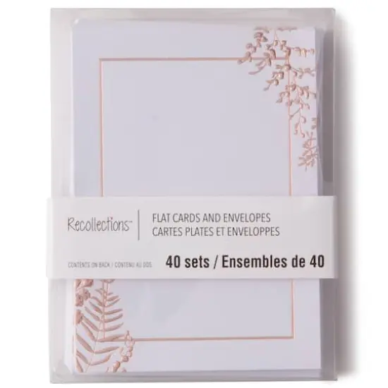 Flat Cards & Envelopes by Recollections&trade;, 3.5" x 4.87" Floral {4}