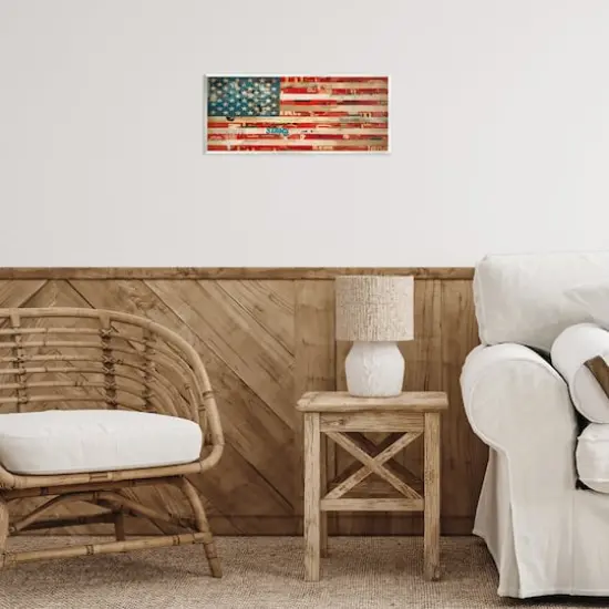 Stupell Industries Patriotic Collaged Flag Wall Plaque Art {3}