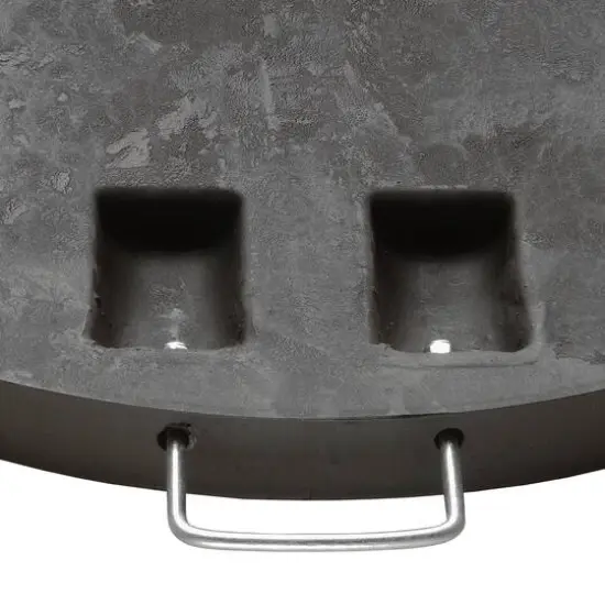 25" Black Metal Pie Shaped Umbrella Base {3}