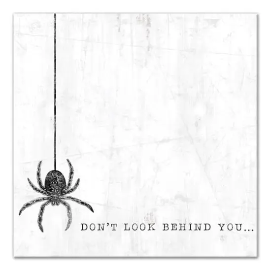 Don't Look Behind You Spider Canvas Wall Art {1}