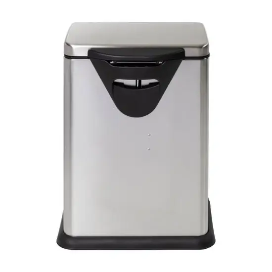 Honey Can Do Tall & Wide 58L Stainless Steel Step Trash Can with Lid {8}