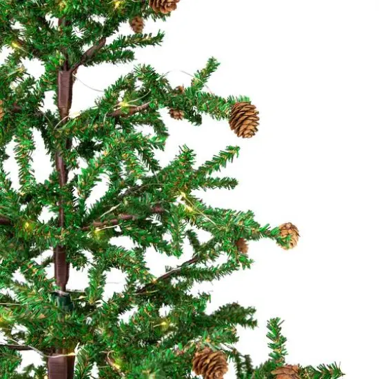 4ft. Pre-Lit Christmas Tree with Pinecones & Burlap Base, Clear Lights {3}