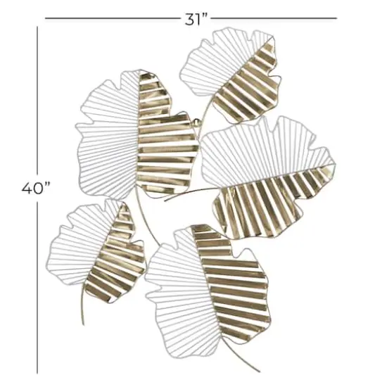 40" Gold Contemporary Floral Wall D&eacute;cor {7}