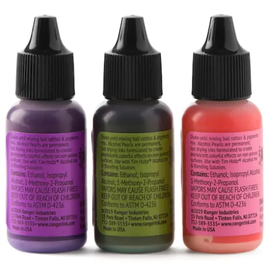 Ranger Tim Holtz&reg; Alcohol Pearl Ink Kit Villianous/Envy/Enchanted {9}