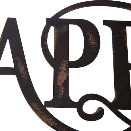 Glitzhome&reg; Black Metal Happy Halloween Wall Sign {3}