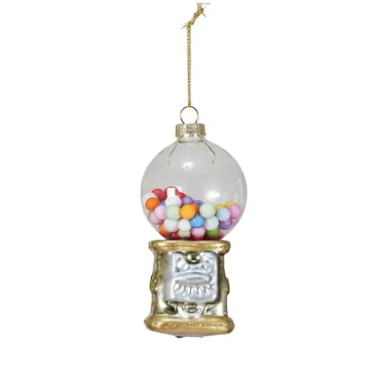 Hello Honey&reg; 4.25" Glass Gumball Machine Ornament with Glitter {1}