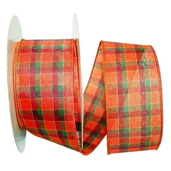 Reliant Alford Wired Seasonal Fall Plaid Ribbon {1}