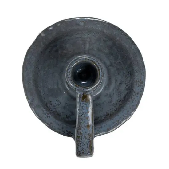 Hello Honey&reg; 5.5" Round Stoneware Candle Holder with Handle Set {9}