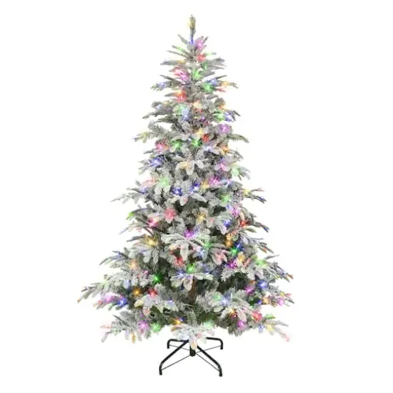 7.5ft. Pre-Lit Aspen Fir Artificial Christmas Tree, Multicolor Lights {3}