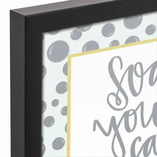 Soak Your Cares Away 13.73" x 13.73" Black Framed Canvas {4}