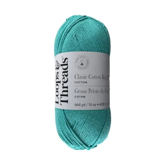 Classic Cotton Big Ball&trade; Solid Yarn by Loops & Threads&reg; Aqua {1}