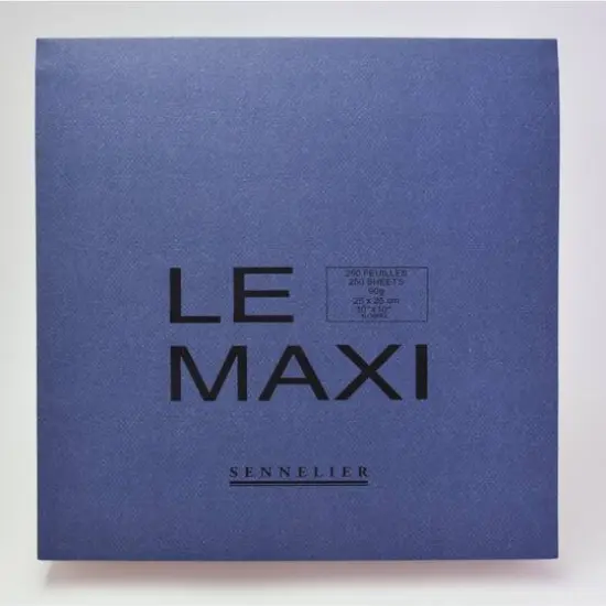 Sennelier Le Maxi White Block Drawing Paper Pad, 10" x 10" {1}