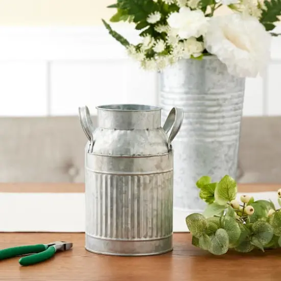 8" Galvanized Decorative Milk Jug by Ashland&reg; {3}