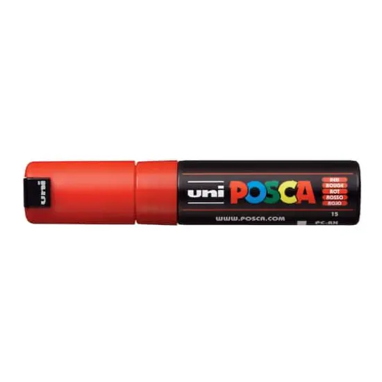 Uni POSCA PC-8K Broad Chisel Tip Paint Marker Red {1}