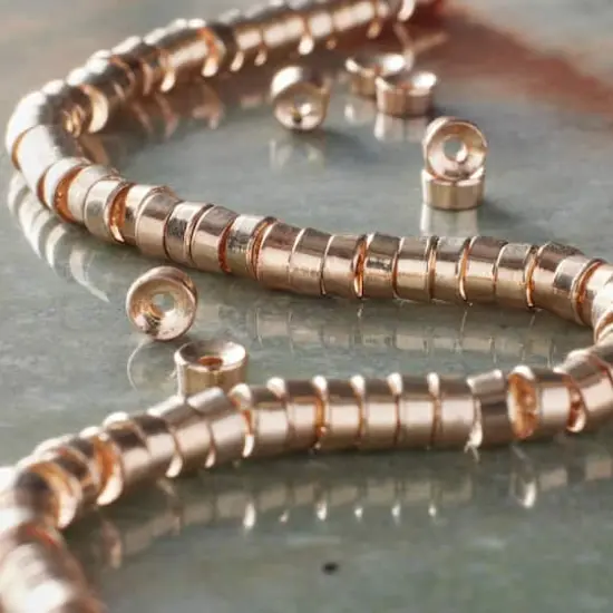 Rose Gold Metal Interlock Beads, 4mm by Bead Landing&trade; {3}