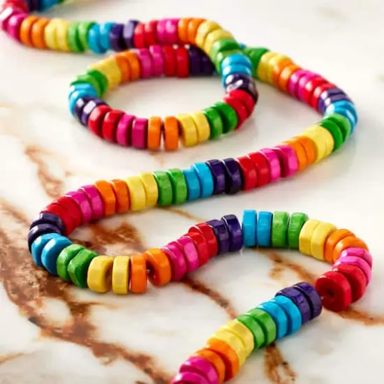 Multicolored Wood Heishi Beads by Bead Landing&trade; {3}