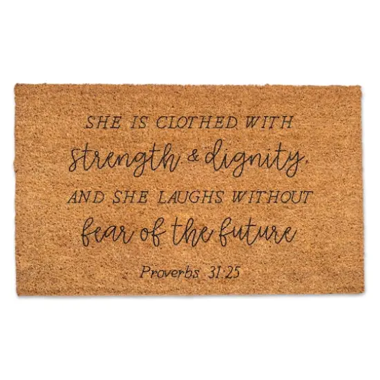 Clothed with Strength & Dignity Doormat {1}