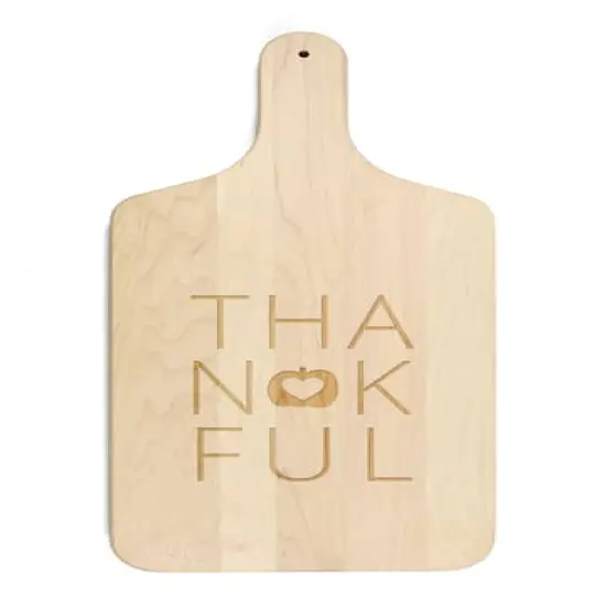 17" Thankful Maple Paddle Cutting Board {1}