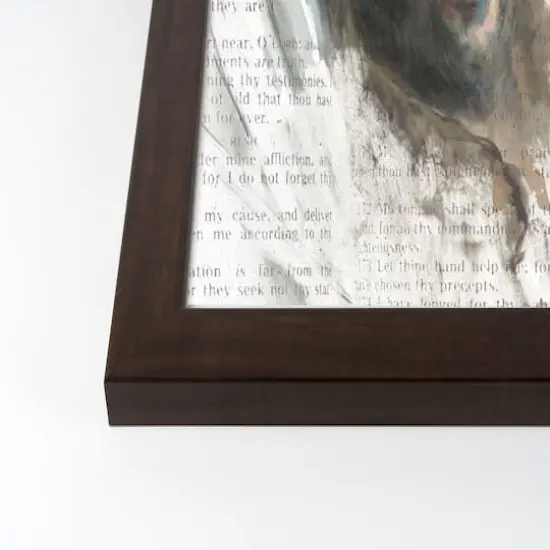 Portrat Of Jesus 16" x 16" Walnut Framed Print Under Plexiglass {3}