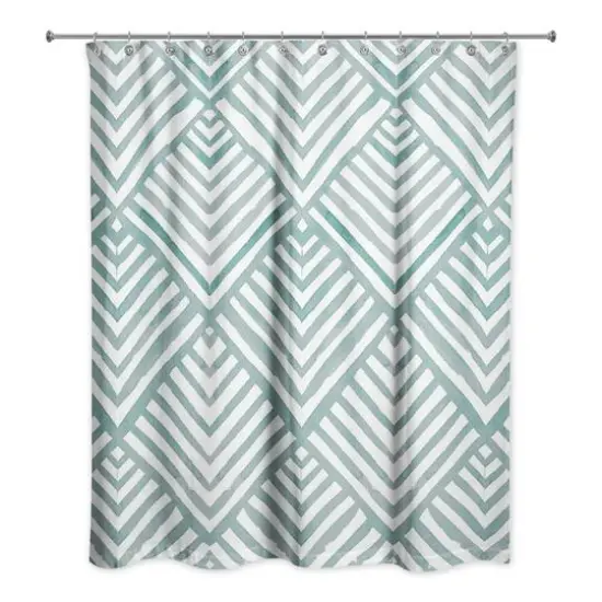 Watercolor Diamond Shower Curtain Blue {1}