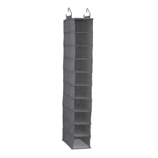 Household Essentials 10 Shelf Hanging Closet Organizer Graphite {1}