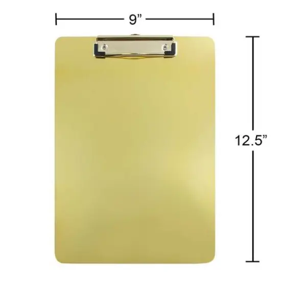JAM Paper Letter Size Aluminum Clipboard Gold {7}