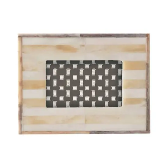 Hello Honey&reg; Handmade Two-Tone Bone & MDF 2" x 3" Tabletop Frame {1}